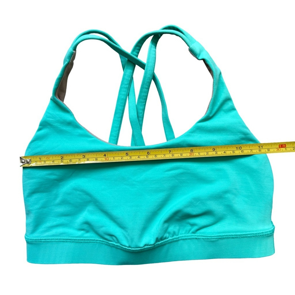 Lululemon Turquoise Teal Energy Sports Bra Size 4 Activewear Athleisure Workout - Picture 6 of 6